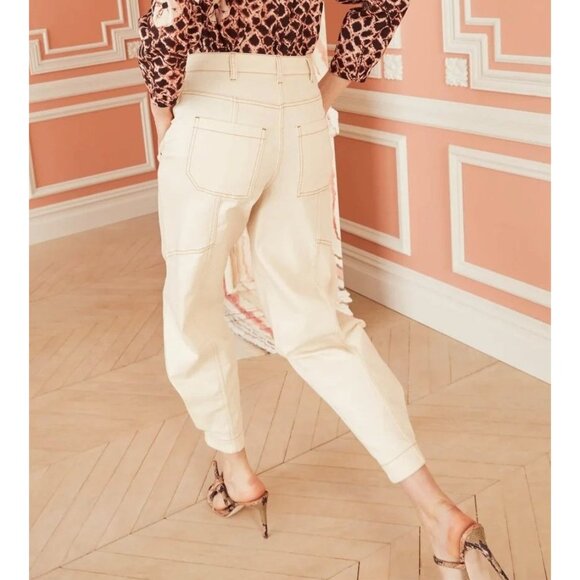 Ulla Johnson Brodie Jeans, Cream, Size 8, New with tag, MSRP $395 - Picture 3 of 16